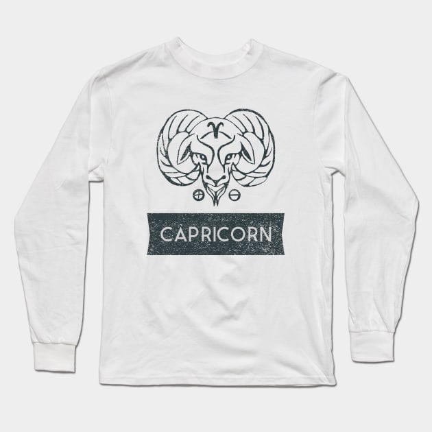 capricorn zodiac sign test Long Sleeve T-Shirt by husnimubarok